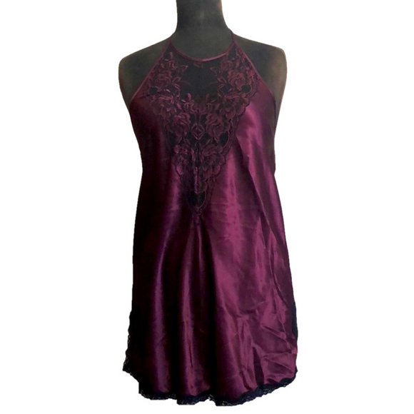 La Senza Dark Purple Negligée Size Medium - Picture 3 of 9